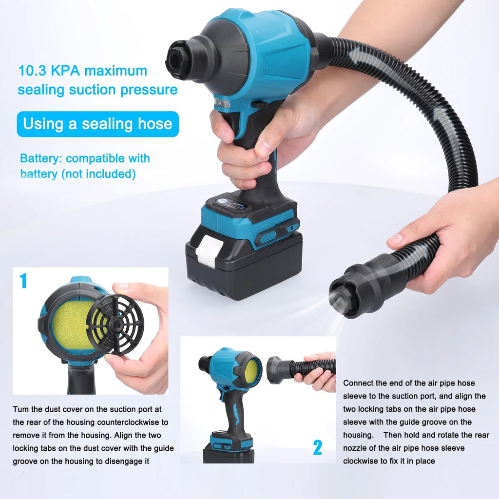 Inflator Dust Machine moobody Narrow-space Effective Rechargeable Cordless for Air Cleaning. - Dust and Blowing Electric
