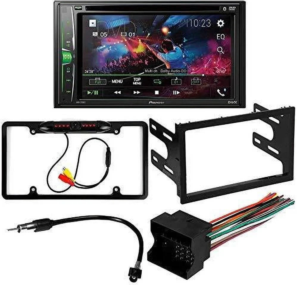 Camera/Installation Pioneer for Touchscreen Media 6.2" with AM/FM Receiver Jetta Kit/in-Dash Volkswagen W/ DIN Bundle Double 2002-2005 DVD/CD KIT4971 Digital Bluetooth/Backup Stereo AVH-241EX GLI Car