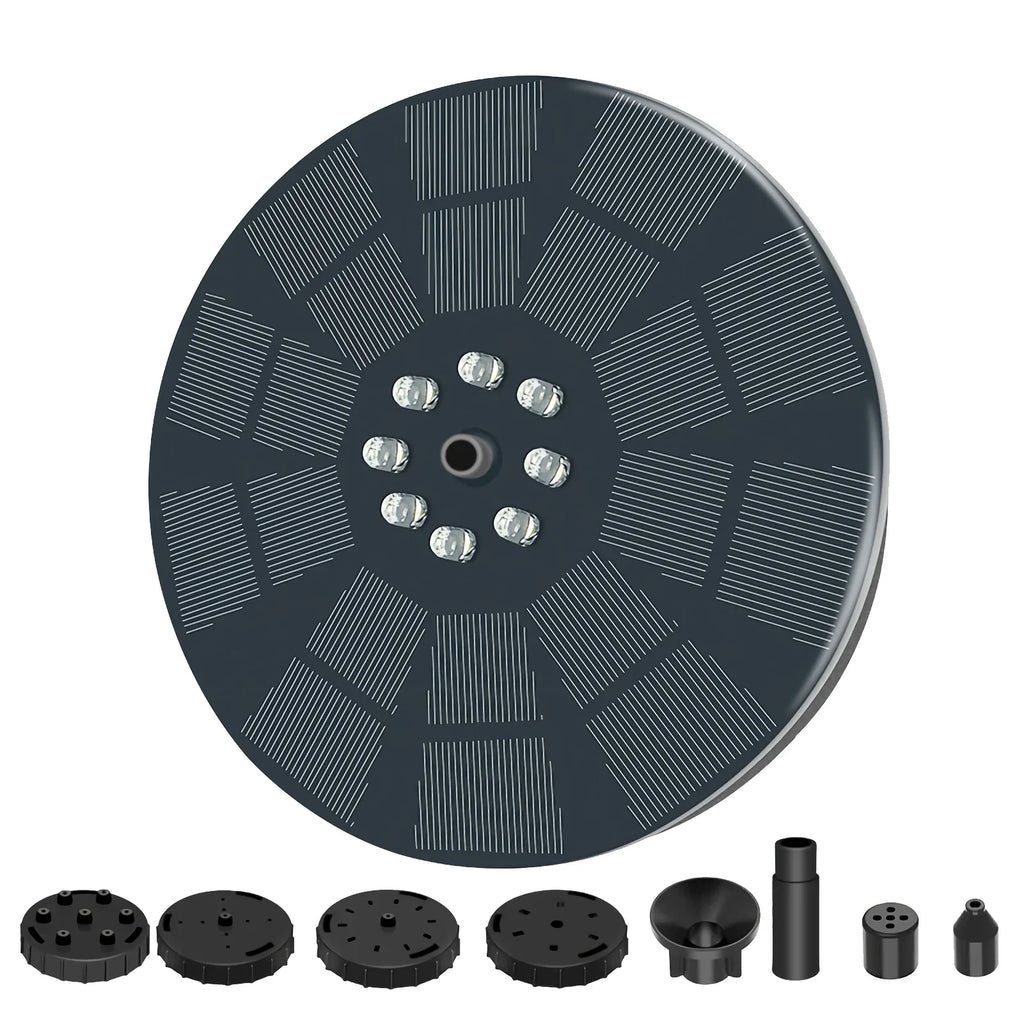 Solar Fountain 3W, Bird Patterns Shinysix Spray Pool Garden 7 Bath Pond for Fountain Pump with