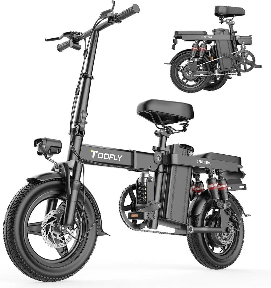 14" for Bicycle Electric Toofly 15Ah-City 400W Bike 48V Ebike Folding 2024 Adult