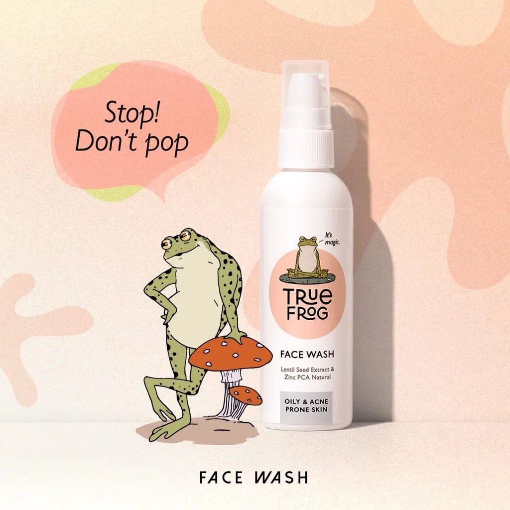and Natural Seed Lentil Pimples Zinc TRue for with Smoothens Face PCA Brightens, Softens, Acne for Chamomile, (100 - and Oil Excess Oily Skin FRoG Wash Extract, Controls Skin, ml)