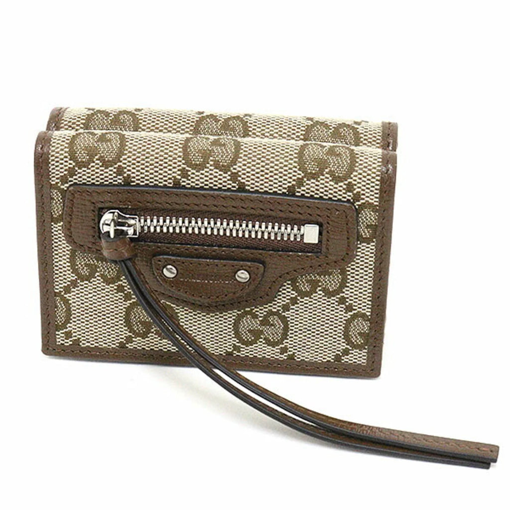 Canvas 681708 Trifold Supreme Beige GG Gucci Project (Like Wallet New) Hacker Leather GUCCI Small The x Ebony Classic Neo Pre-Owned Balenciaga