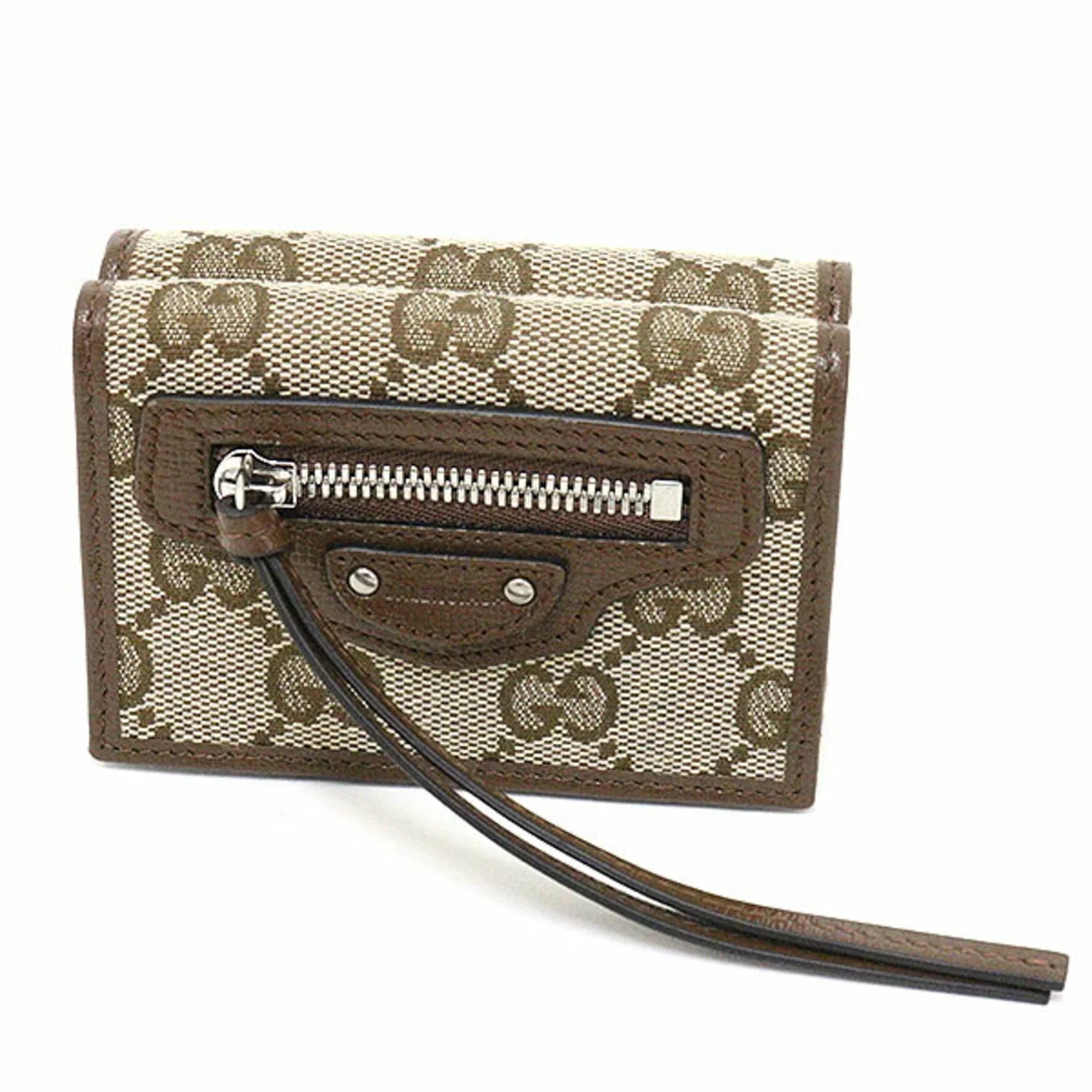 Canvas 681708 Trifold Supreme Beige GG Gucci Project (Like Wallet New) Hacker Leather GUCCI Small The x Ebony Classic Neo Pre-Owned Balenciaga