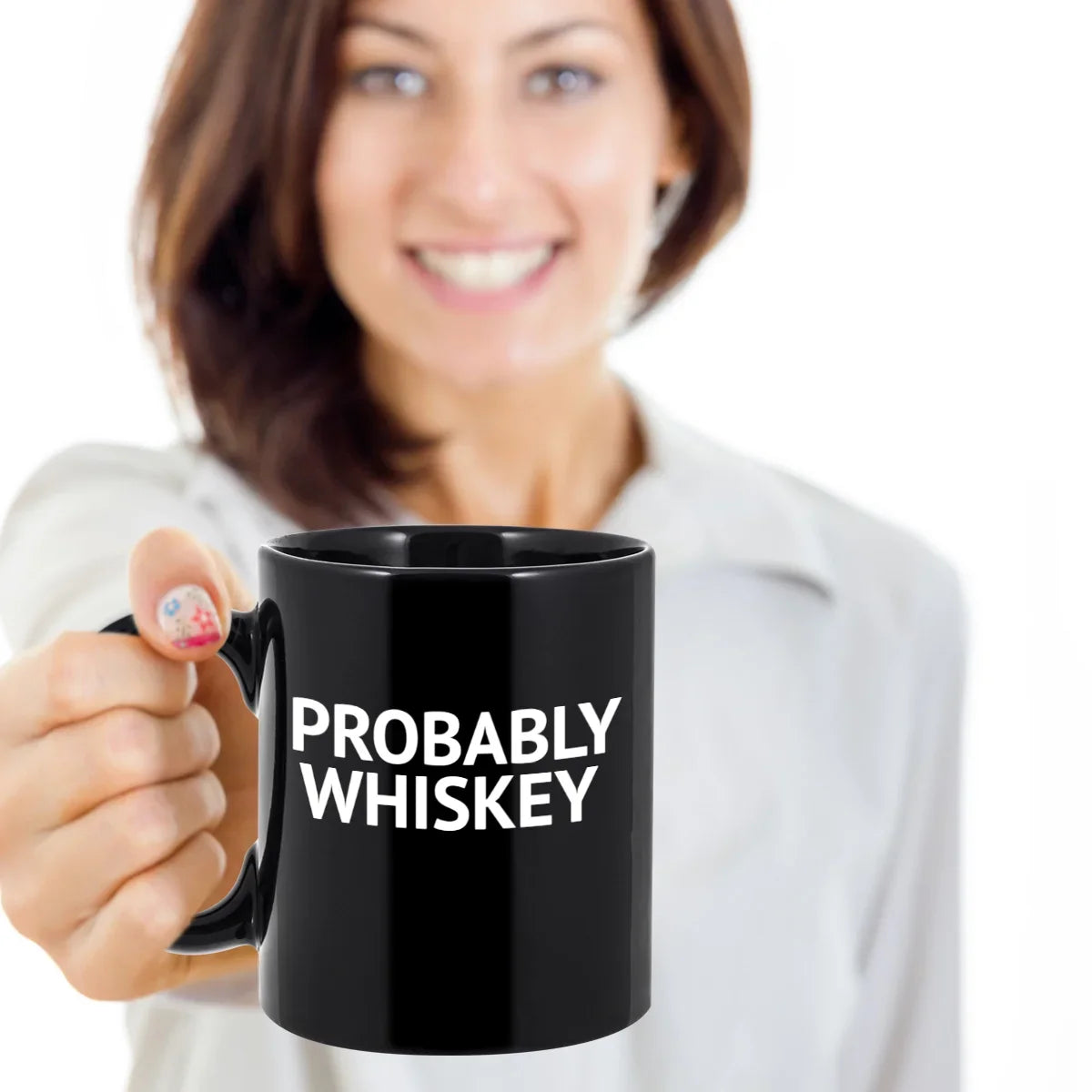 Coffee Alcohol Black Porcelain Mug- Addict Whiskey Oz Funny Coffee Lover Coffee Coffee Mug lover Mug, Probably 11 Whiskey Mug, Quotes Mug Whiskey,
