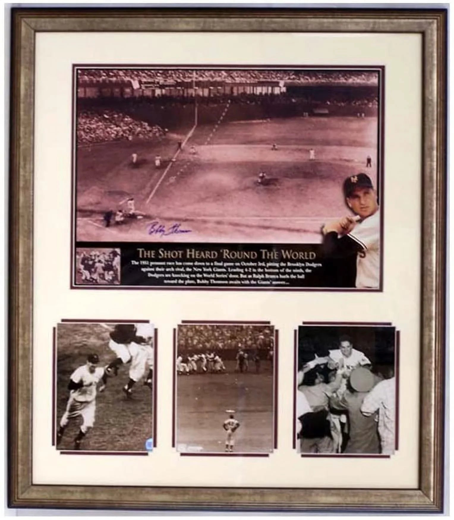 Encore Autographed Heard Frame Thomson Around 30x34 World The Bobby Shot Select