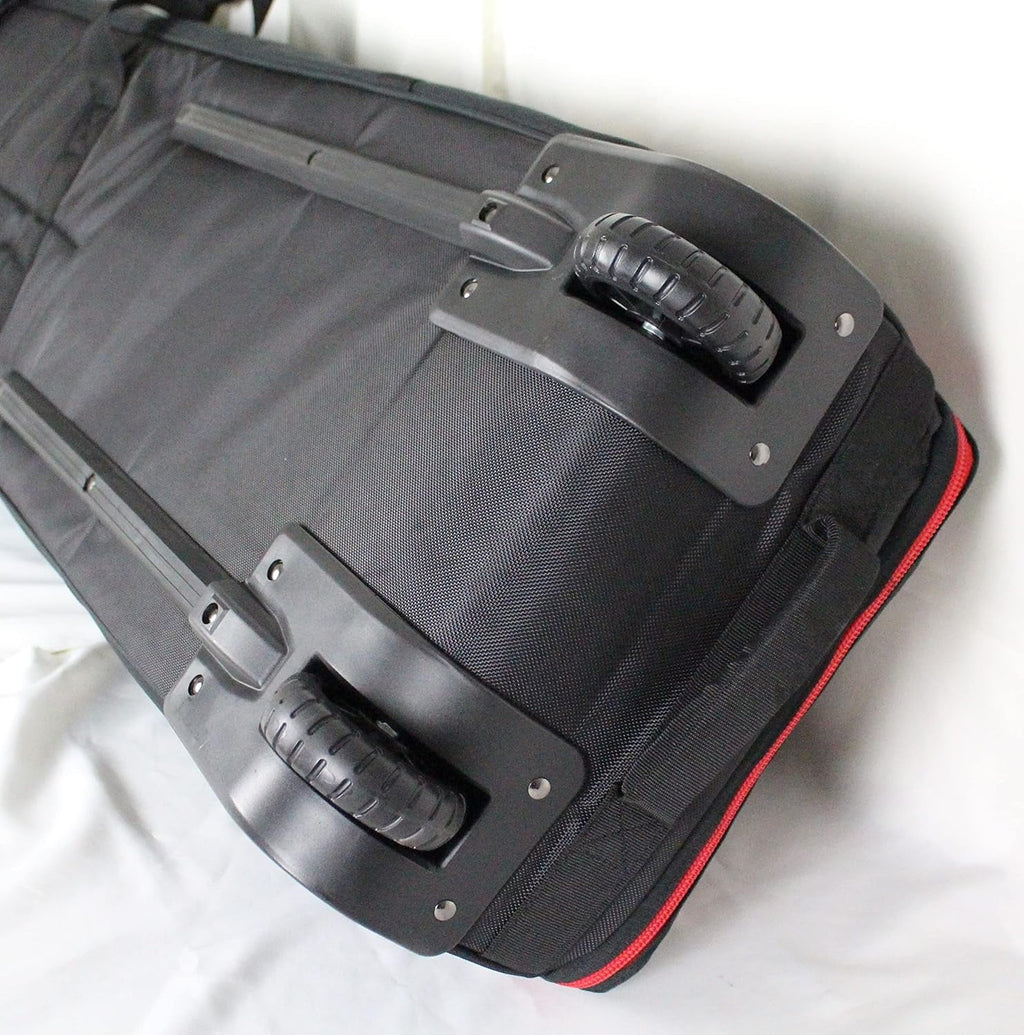Double Two Pockets, For External Bag Travel, Padded Ski Air Bag, Easy Double With Oversized Ski Load, Wheels Rolling To Boot