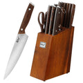 Handles Piece Chef Knife Shears Kitchen Deco Kitchen Wood More Chef Cleaver Set 16 and Knife