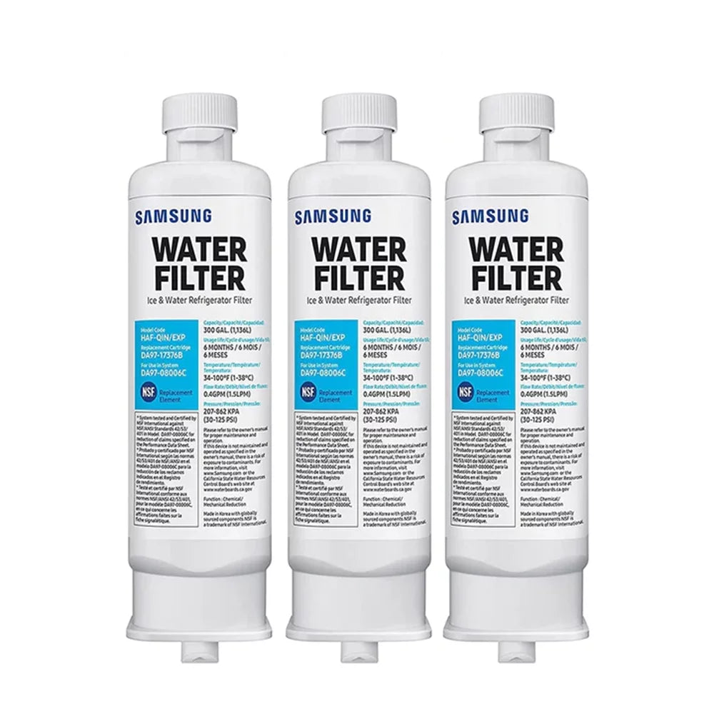 HAF-QIN, Pack DA97-17376B Refrigerator DA97-08006C Replacement Water 3 BRF365200AP/AA, Filter HAF-QIN/EXP,