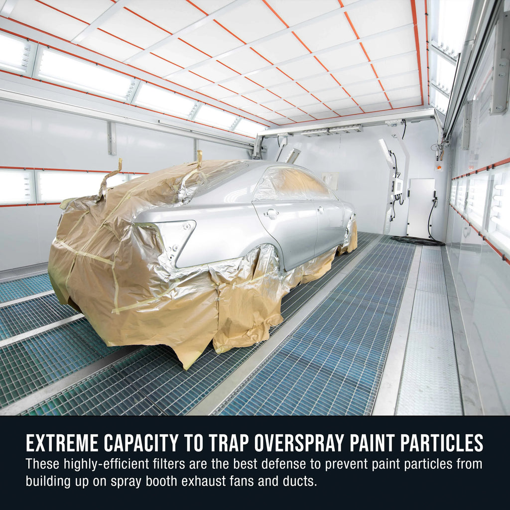 Exhaust Premium Paint Filter Overspray Gram Paint Elite Captures Auto Heavy-Duty Refinish Spray 300' 18 in x - Paint Arrestor - Booth Autobody Booths Master Roll, Traps Fiberglass Particles 24"