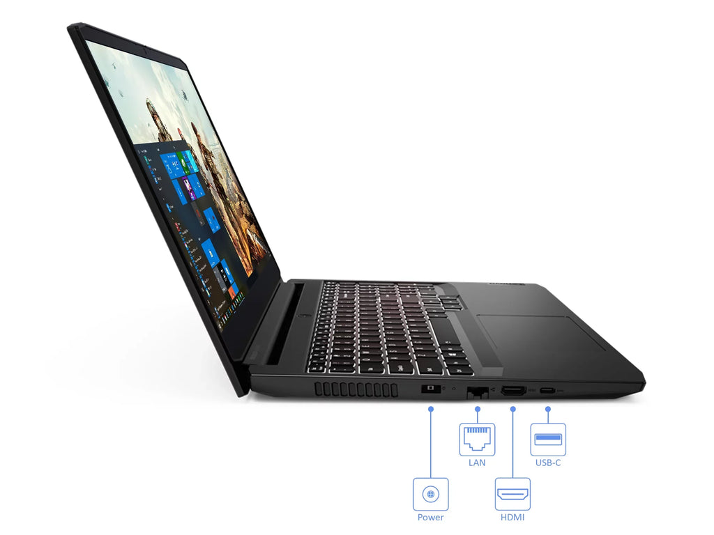 Lenovo Laptop, 4.2GHz, FHD 120Hz NVMe Windows AMD Wi-Fi, 5600H NVIDIA Upto SSD, Pro Display, Bluetooth, RAM, 10 3050, 3 GeForce Ryzen HDMI, 2TB 15.6" 32GB Gaming RTX 5 IdeaPad