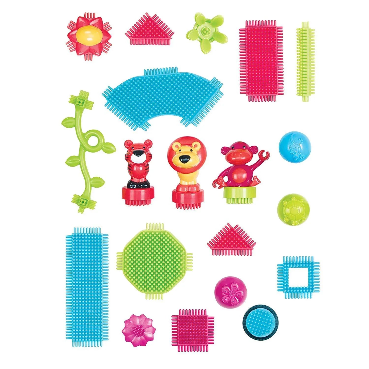Toys 54Piece Creativity Blocks A Blocks Toy - Sensory Toys The - & Kids Battat In Yr Tube Jungle - 3D 2 Adventures STEM Blocks - by for Bristle - Dexterity for Building Bristle Official