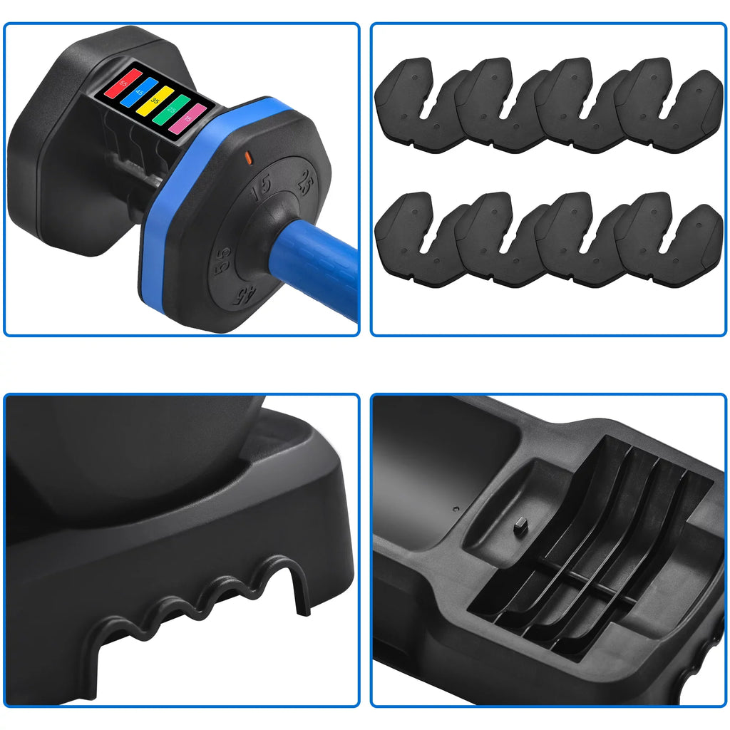 Suitable 55lb Handle, x2 Dumbbell Full by of with Adrinfly Tray, Dumbbell Adjust with - Adjustable Set Fast Anti-Slip Fitness Turning Weight for Exercise Workout Handle Dumbbell Body 2