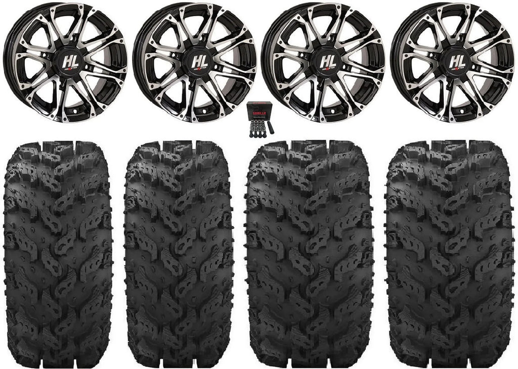 High Teryx Mule 26" 14" HL3 Kawasaki Tires Wheels Lifter Reptile Machined