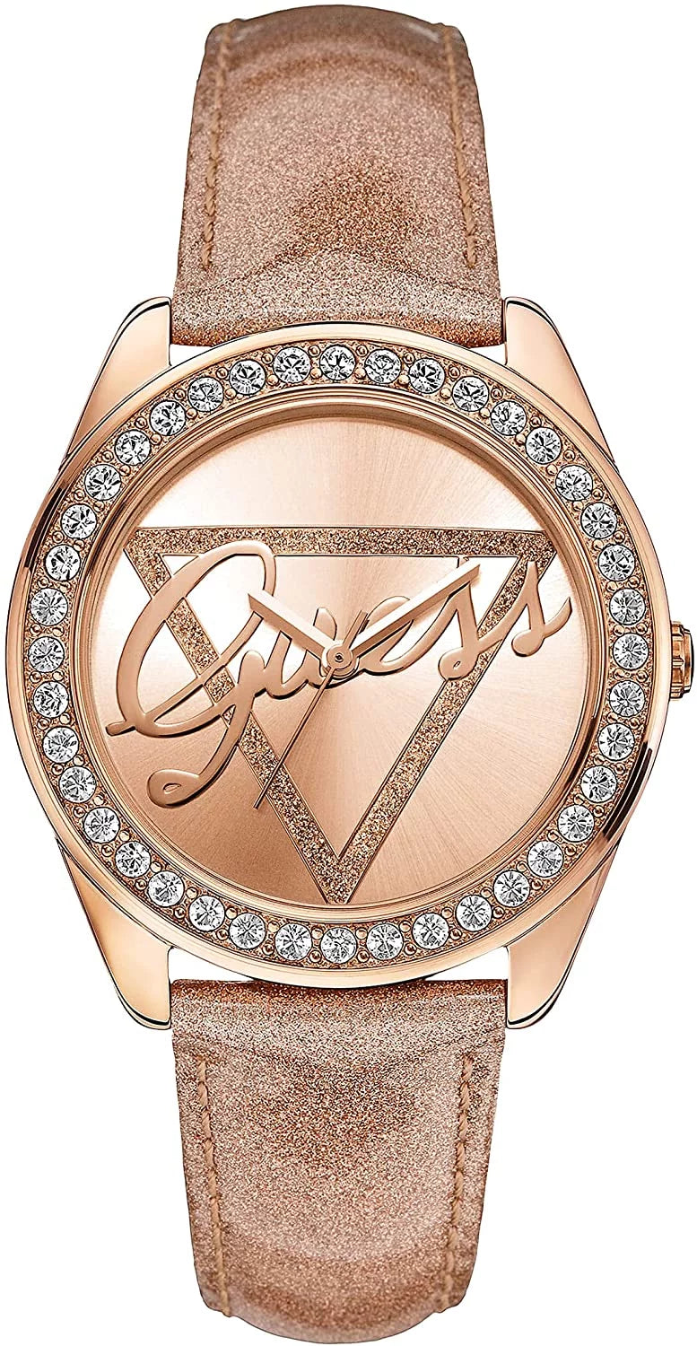 U0023L4 Rose Women's to Time Gold-Tone Sparkle Give Watch GUESS