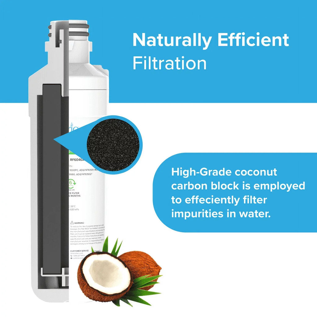 Compatible LT1000PCS, Brio Filter Pack Water With Replacement LGLT1000P, Refrigerator LT-1000PC 3 LT1000PC,