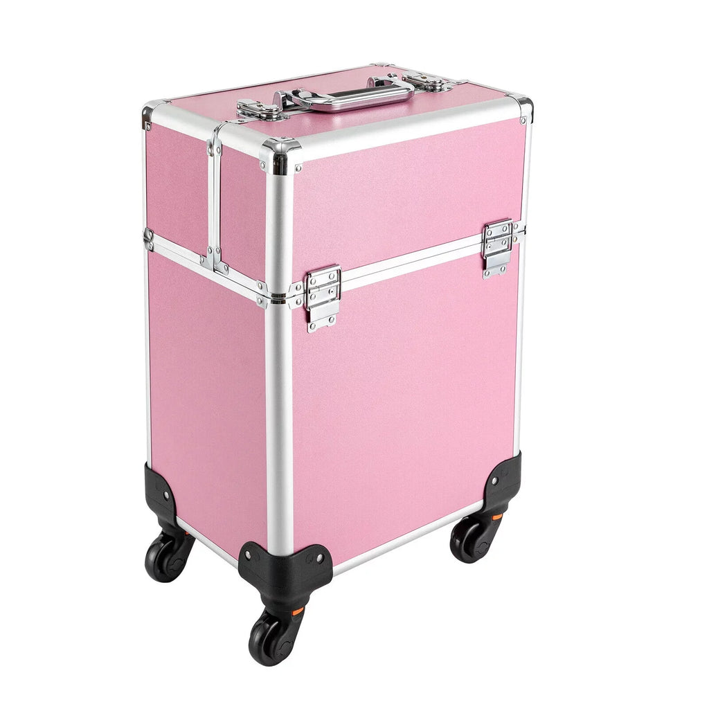 Storage Professional Rolling Trolley with Cosmetic Miumaeov Makeup 4-Tier Organizer Case Train Wheels Makeup