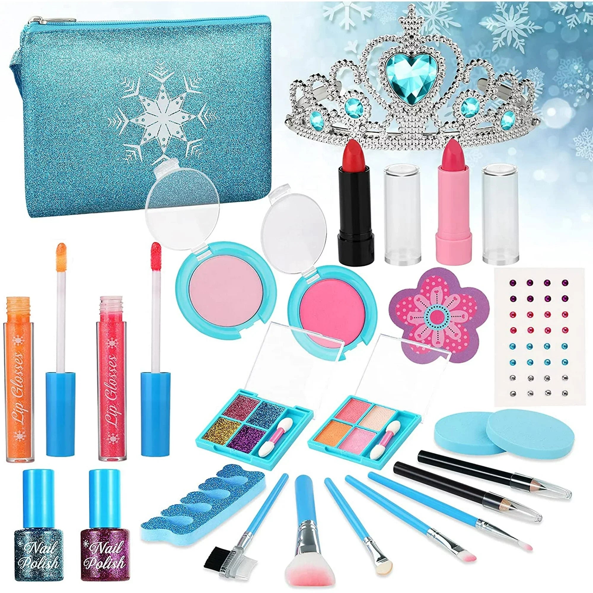 Makeup Kids 4 Cosmetic Old Makeup with Girls, 12 8 Girl Kit Makeup Children 11 Girls Play Case 9 Princess Real Washable for Kids, for 10 Kit 5 Makeup for Set 3 Girl, Birthday 7 for Toys Years 6