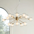 for Room Fixture Euro Antique Dining Shade Spheres Chandelier Kitchen Wide Sputnik Mid Possini Brass 15-Light 30" Island Design Century Modern Glass