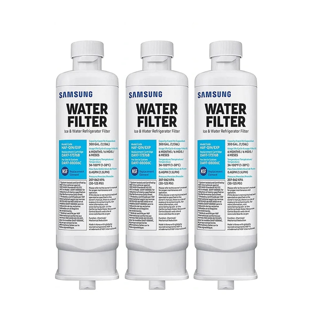 HAF-QIN, Pack DA97-17376B Refrigerator DA97-08006C Replacement Water 3 BRF365200AP/AA, Filter HAF-QIN/EXP,