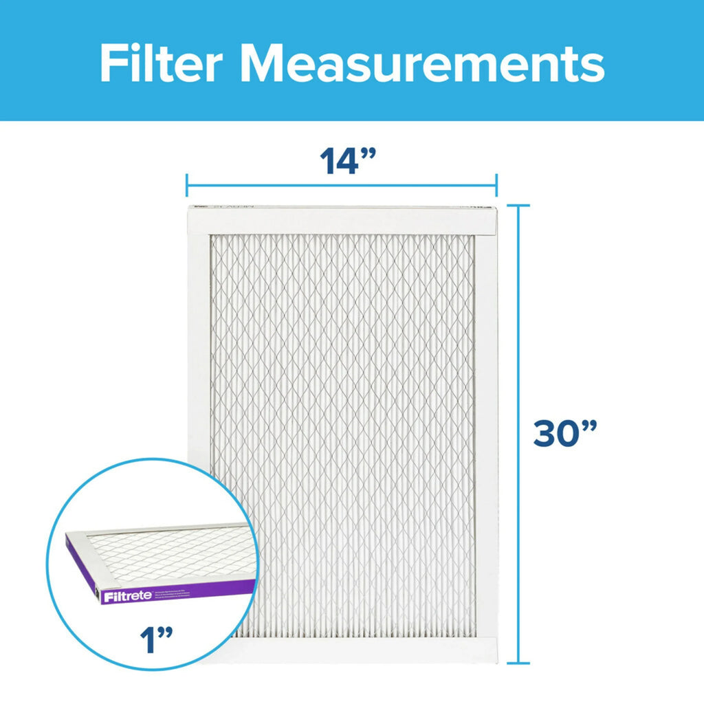 Air Allergen MERV MPR 14x30x1 Filtrete Filters 12, Filter, Advanced 1500 4 Reduction,