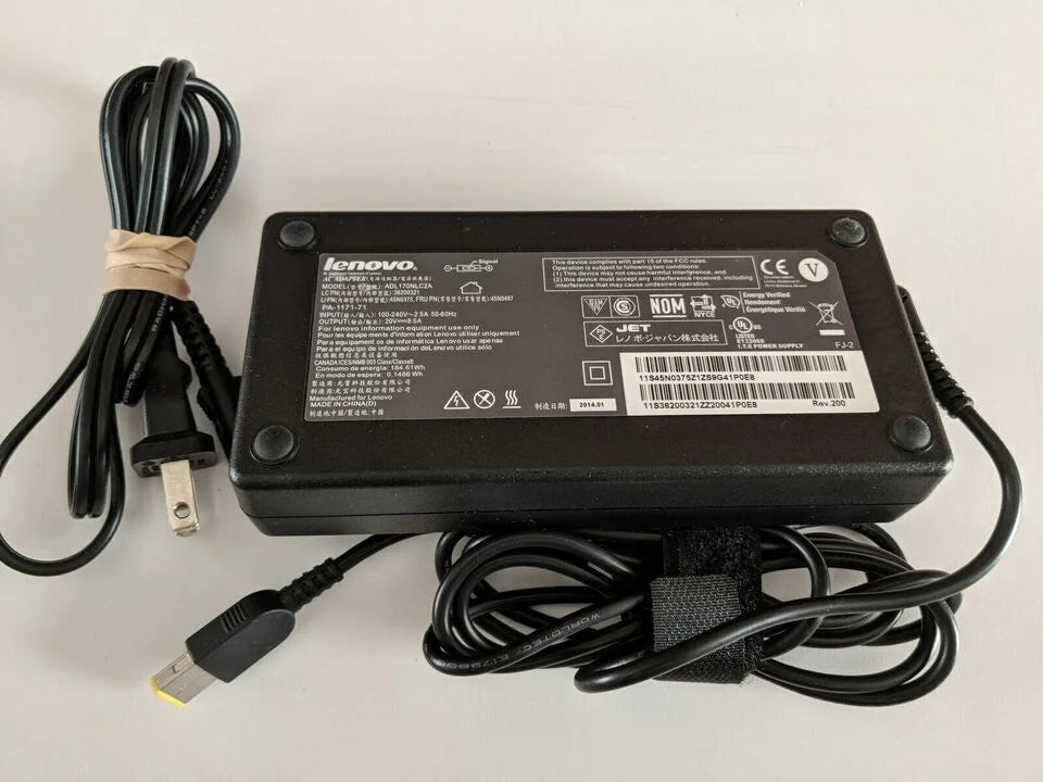 P50 Power P51 Yellow Adapter Tip 170W AC Adapter PA-1171-71 Charger LENOVO P52