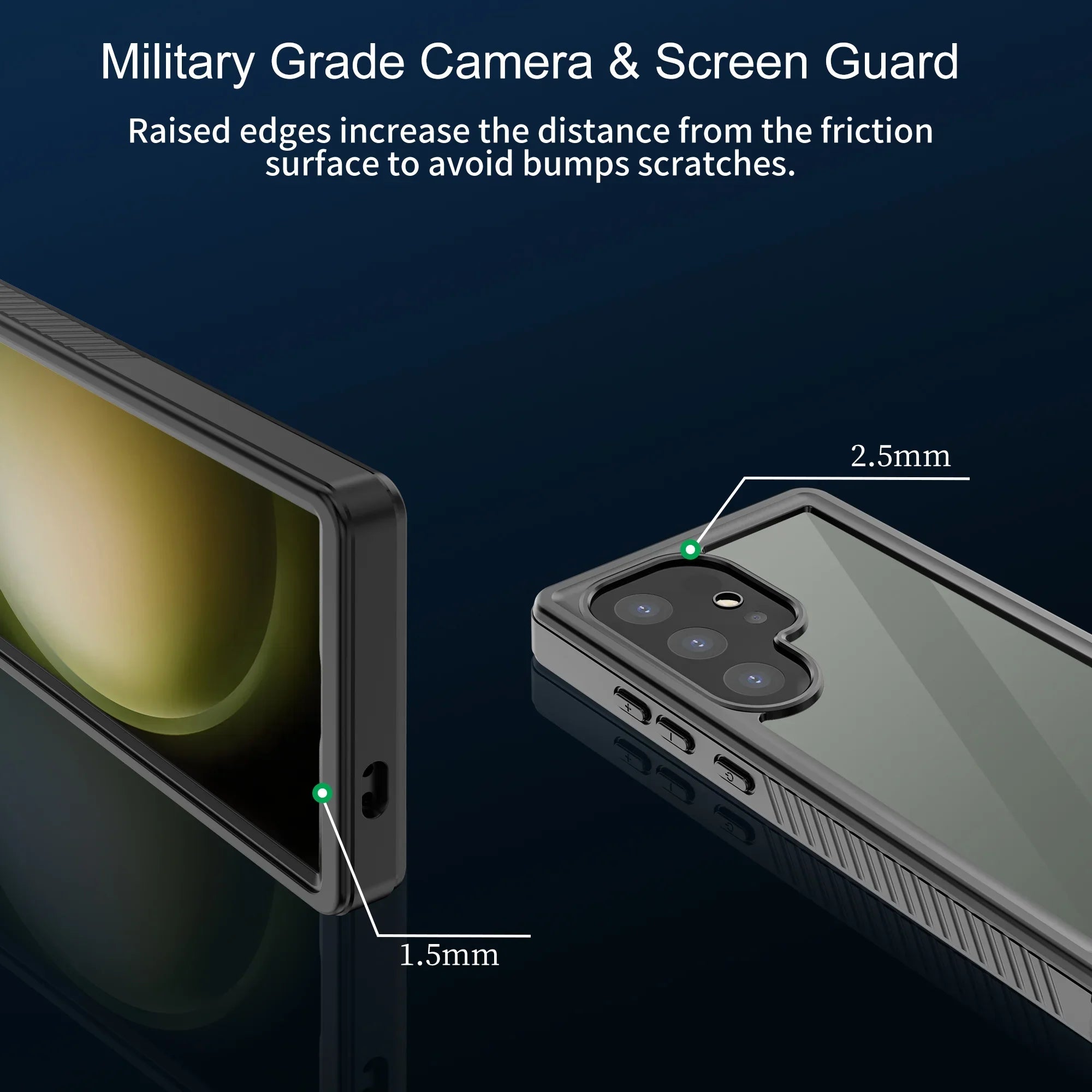 Phone Heavy Black Samsung Shockproof 5G for Protector 360° IP68 Protection Military for Underwater Screen Ultra, Galaxy Cowithday Case Cover Waterproof Body 2024, Duty S24 with Galaxy Ultra S24 Full