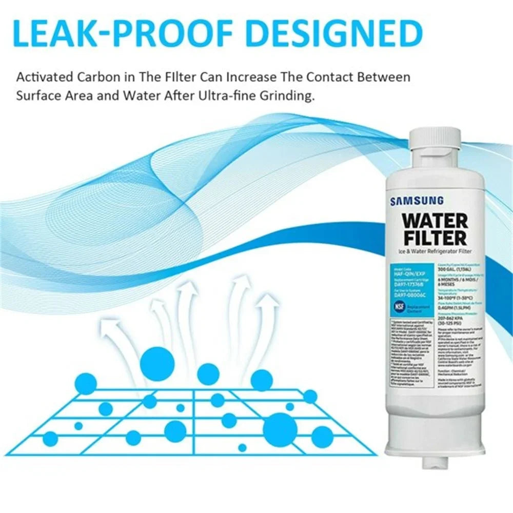 HAF-QIN, Pack DA97-17376B Refrigerator DA97-08006C Replacement Water 3 BRF365200AP/AA, Filter HAF-QIN/EXP,