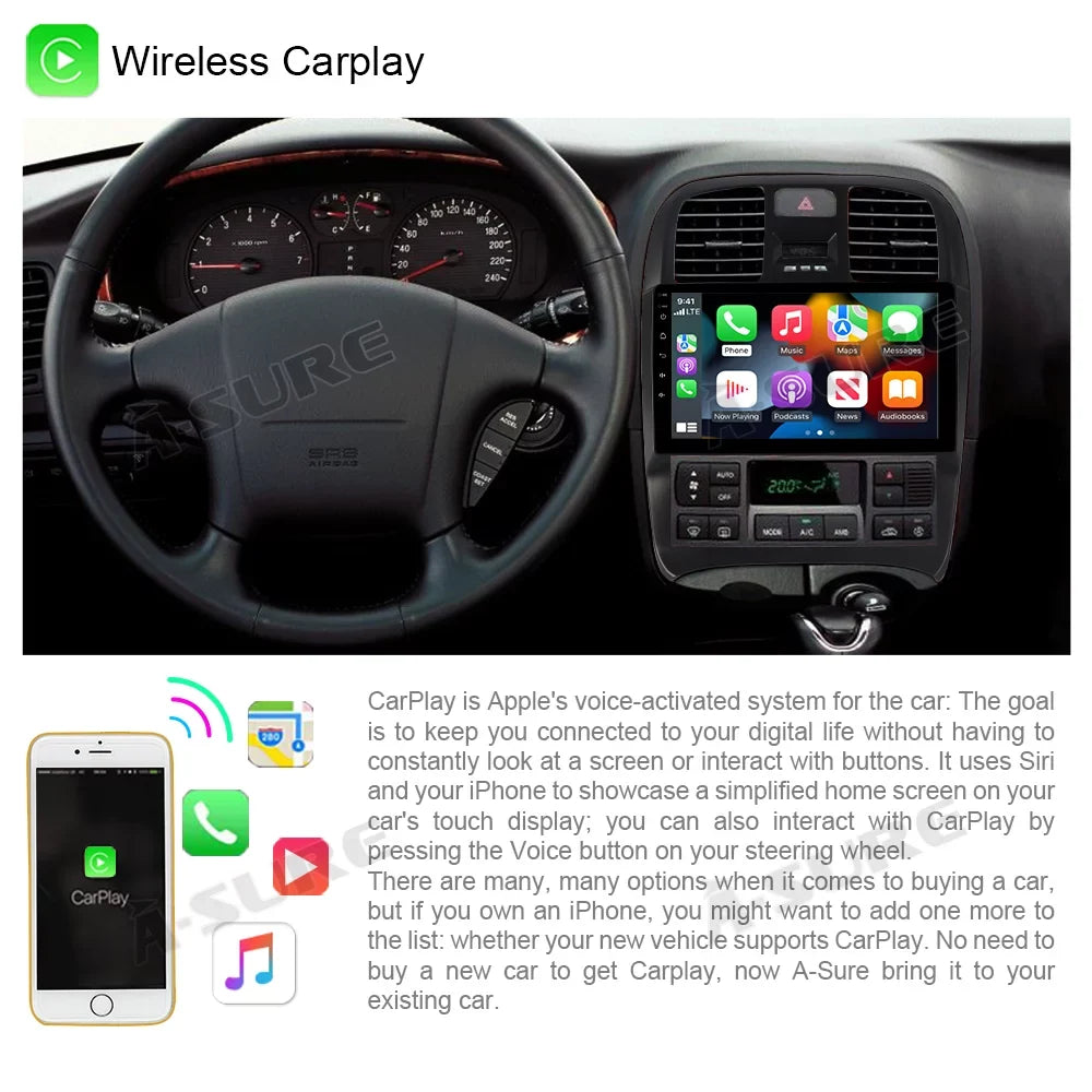 Sonata Player 2001-2005 2+32G Android 11 Srereo CarPlay for Wireless Car Hyundai