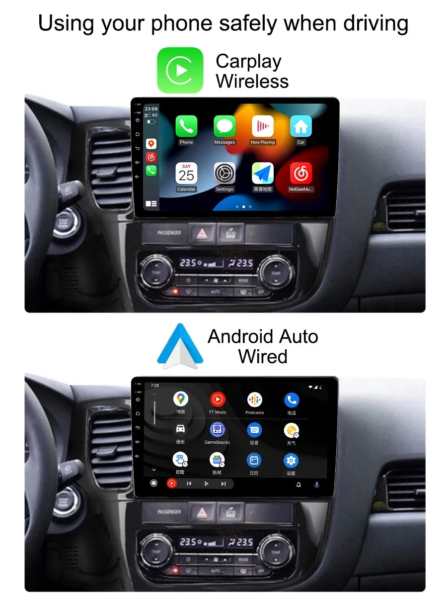 Navigation 2018 For - Car Auto Outlander Multimedia 3 Radio Android Player 2012 GPS GF0W GG0W Mitsubishi Android Carplay