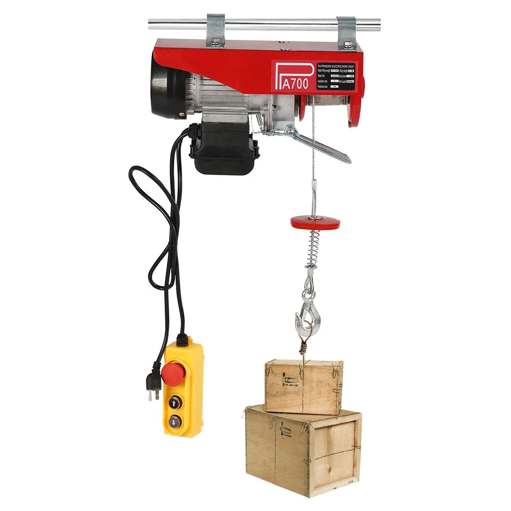 Winch Wire Control Electric 1543lbs 110V Hoist Winch Portable Remote W/ Electric