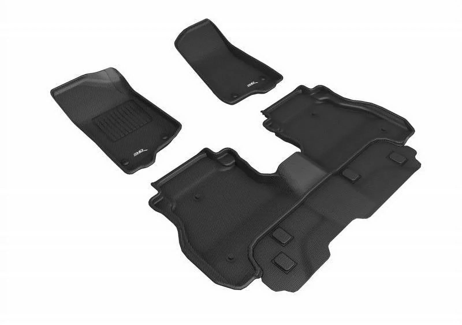 Kagu Black L1JP02201509 MAXpider 3D Jeep 2nd Gladiator Pattern Embossed 1st Fiber Mats Row JT Carbon 2020-2024 Fits Floor