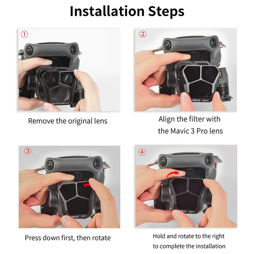 Aluminum STARTRC filter,Compatible LensFilters Nd8/nd16/nd32/nd64 With SS Light Lens Scratch-resistant Optical Waterproof Material With Filter Mavic Compatible 3 Nd8/nd16/nd32/nd64 Aluminum