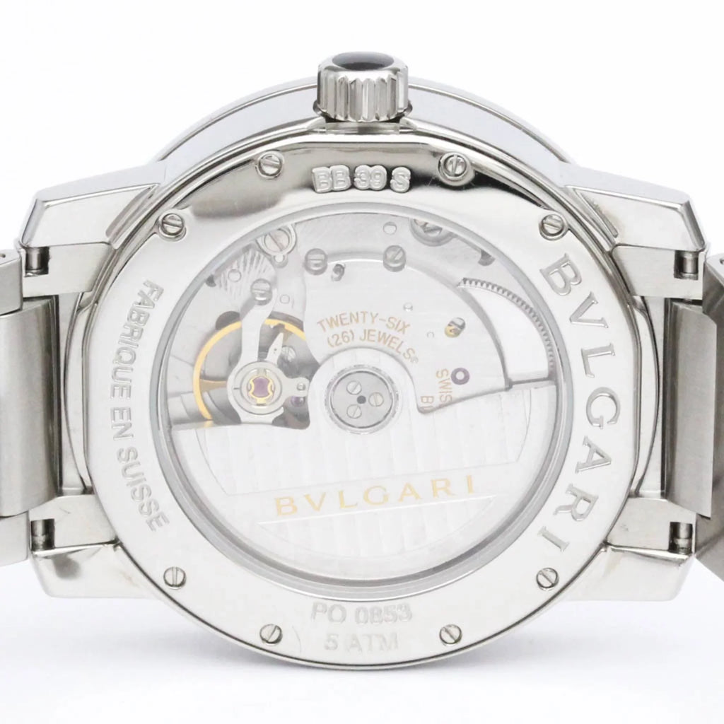 Pre-Owned Steel (Good) BF560761 BVLGARI Automatic Polished BVLGARI-BVLGARI BB39S Mens Watch