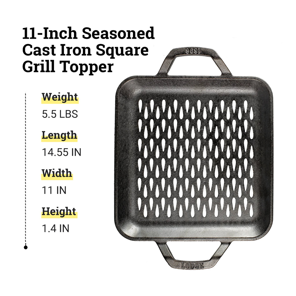 Cast Topper 11 Lodge inch Square Iron Grill LC11SGT