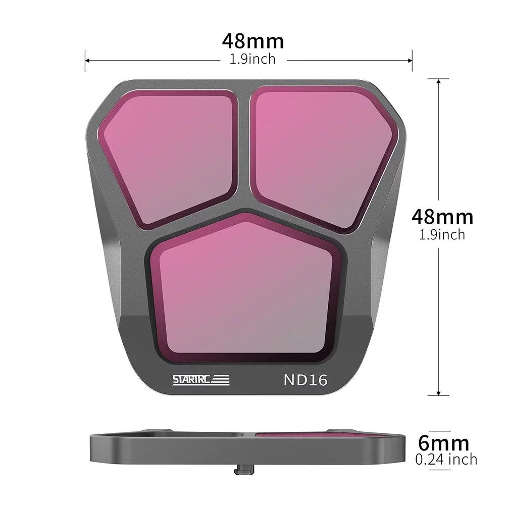 '-reflective Compatible DJI Aluminum with Mavic Filter Optical Glass 4-Pack Waterproof AGC 3 moobody Material ND8/ND16/ND32/ND64 Pro Coatings Lens Filters Scratch-resistant