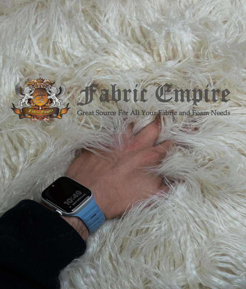 Fire Wide Yard Sewing 2.3oz by LONG Retardant Japanese 3.5" Craft, Yard Continuous / Cosplay Sold CURLY Yak (Latte Pile Fake Per 58" Yarn Cream) FUR Faux