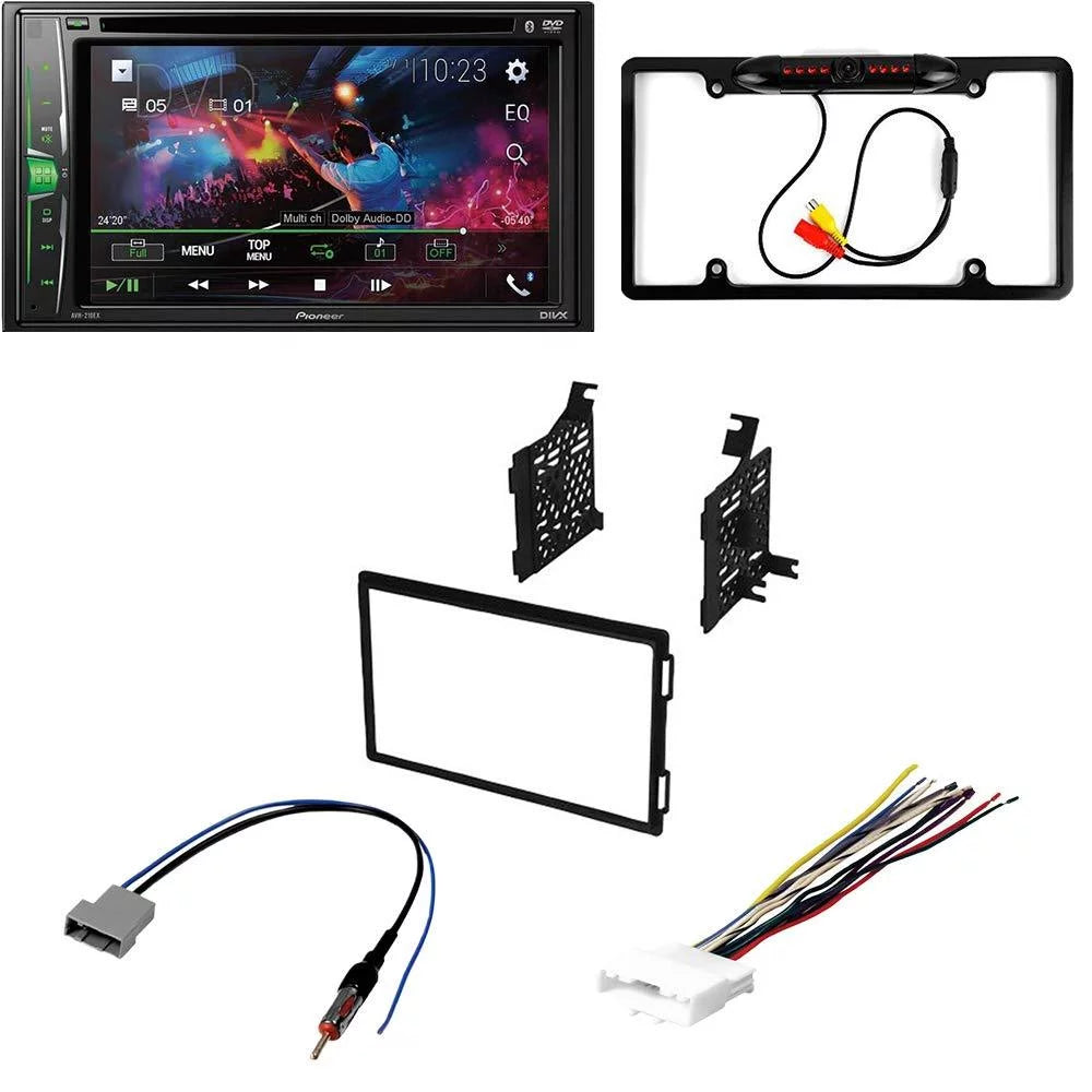 Double 6.2" Receiver 2008-2015 Titan DVD/CD Media WVGA Camera/Installation AM/FM Bluetooth/Backup DIN Touchscreen Stereo Kit/in-Dash Car with Bundle for W/ Digital Pioneer KIT4903
