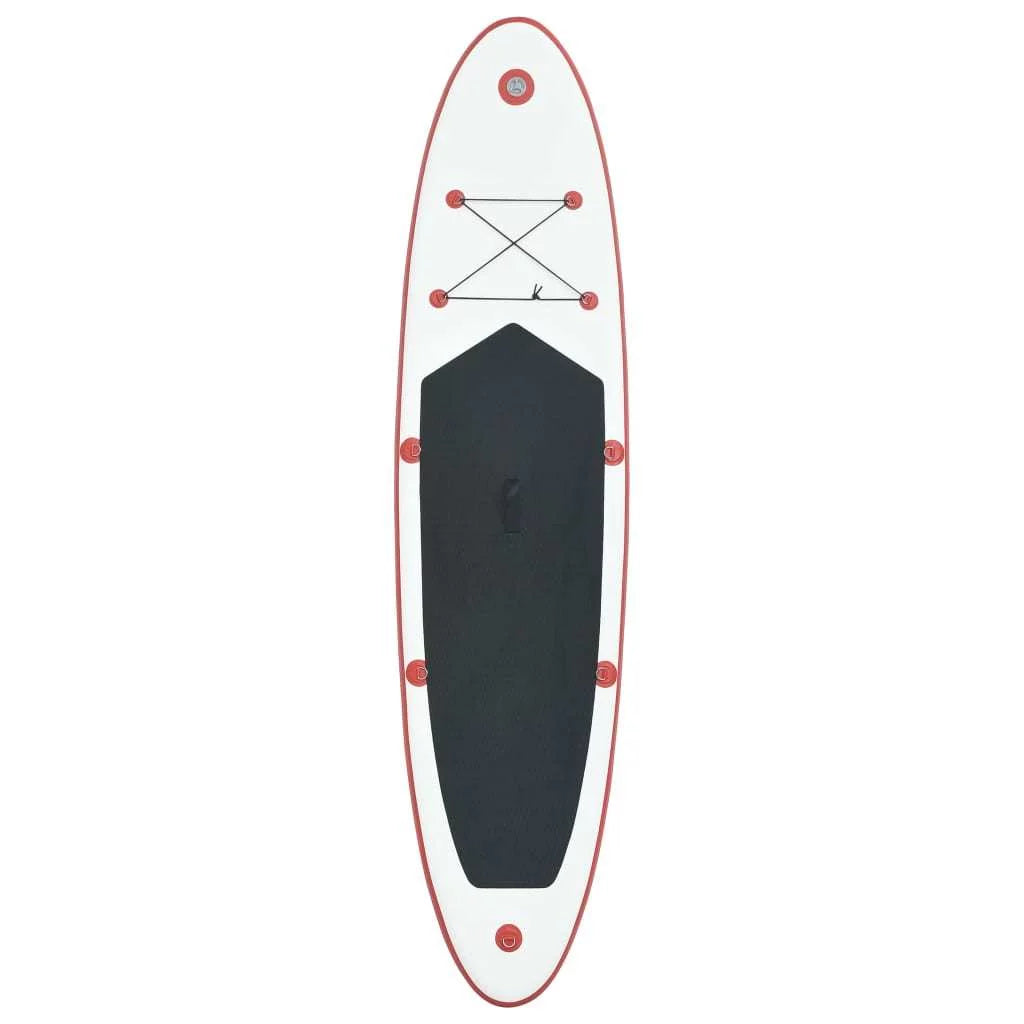 Inflatable Paddle Board Stand Surfboard and - White Striking Red An in Up Set
