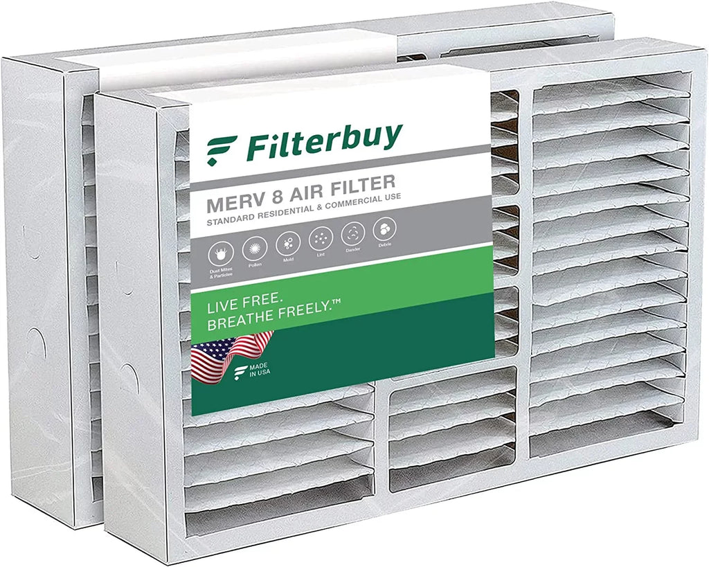 Filterbuy HVAC (2-Pack) Filters Pleated x6664 Furnace for AC Air Lennox 17x26x4 MERV 8