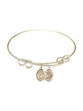 Bracelet Loop Christopher / St. Marines w/ Bangle inch 1/2 8 Double Round Gold-Filled in