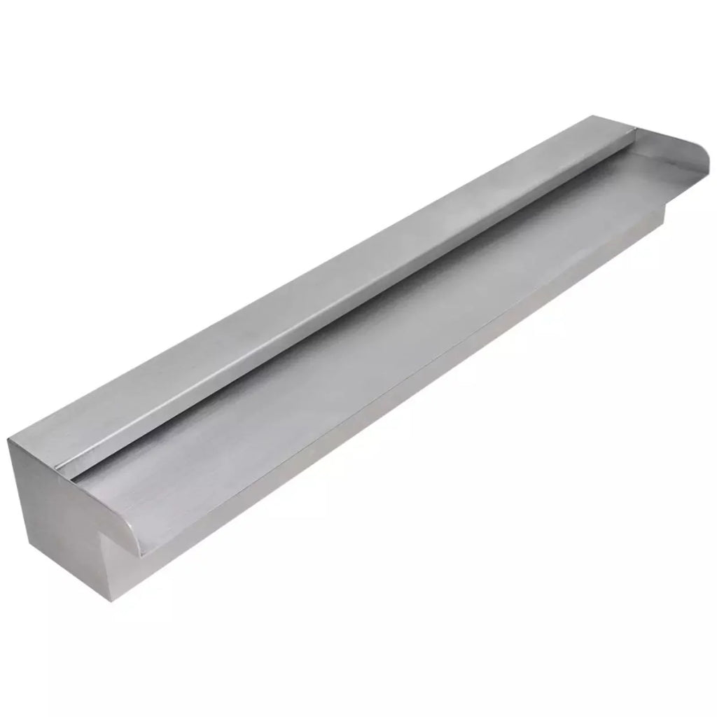 X Waterfall Waterfall Above 23.6 Inches Slide Stainless Andoer Pool Steel (w Pool Waterfall Waterfall With 4.5 ,23.6 X X Pool Pool Feature Pond Steel Spillway X SpillwayPatio Pond 4.5 23.6"