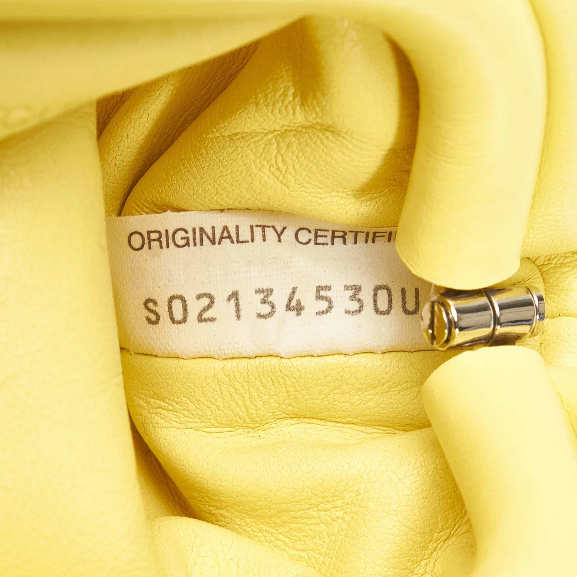 Pre-Owned The Pouch Bottega (Good) Yellow Bag Leather Crossbody Calf Authenticated Unisex Veneta