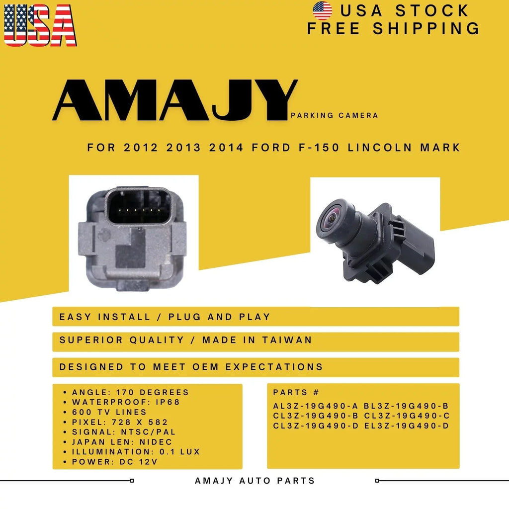 CL3Z-19G490-C 12-14 AL3Z-19G490-A CL3Z-19G490-D Camera Backup EL3Z-19G490-D for Ford Replaces CL3Z-19G490-B BL3Z-19G490-B F-150