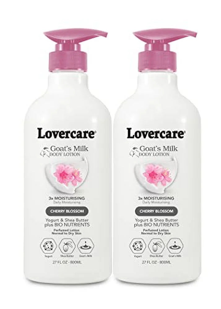 Dry Body 27.05oz Blossom Cherry Milk for 2-PACK (800ml) Skin Lovercare - Lotion Goat