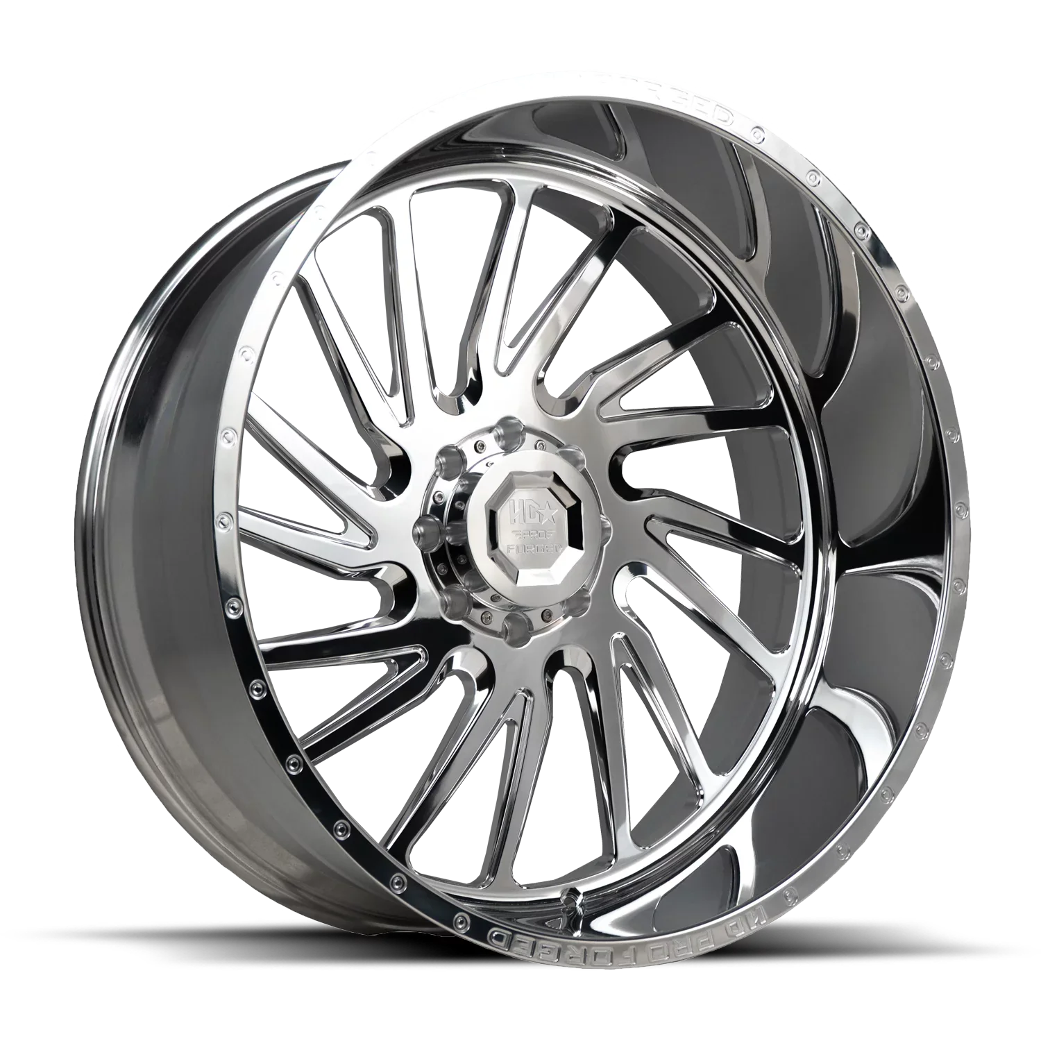 1 LUXXX WHEEL 26X14 LHD HIGH HD POLISHED 125CB PRO HORNET -76ET FORGED 8X165