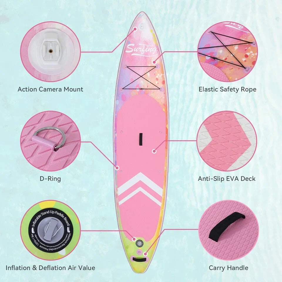 Kayak Paddle Up Kit FULLWATT Inflatable Seat Surfboard 11FT Stand Complete with SUP Board