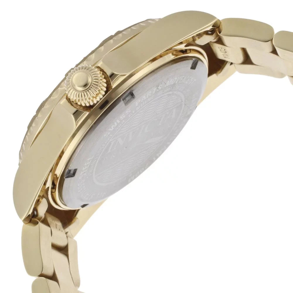 Women's Dial Pro Diver Invicta Dive Steel 15249 Gold Tone Yellow Watch Gold