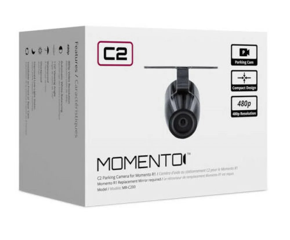 Rearview Backup Mirror Camera R1 for Parking Flush/Bracket MR-C200 Momento Mount