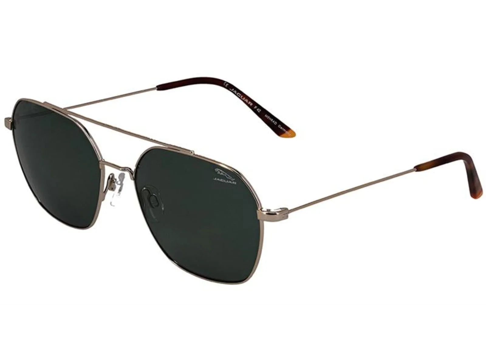 37595 Jaguar Nano 57-17-145 Sunglasses, Black-Green, Lenses,