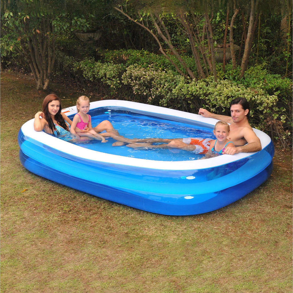 Pool Rectangular and Blue White Swimming 8.5' Inflatable